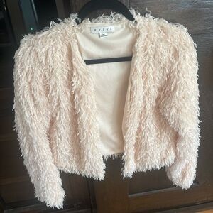 MYVYE Cream Fuzzy Jacket